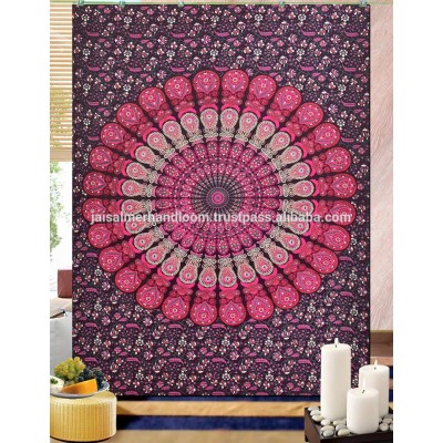 Traditional Handmade Round Persian Tapestry Decorate Round Mandala Throw Round Yoga Mat