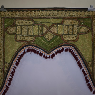 Vintage Toran Window Art Valance Indian Cotton Door Hanging Embroidered Handmade